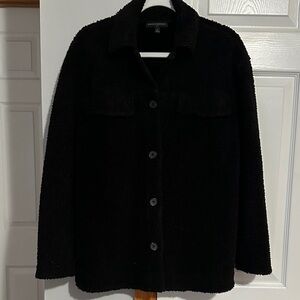 Banana Republic Black Teddy Shirt Jacket